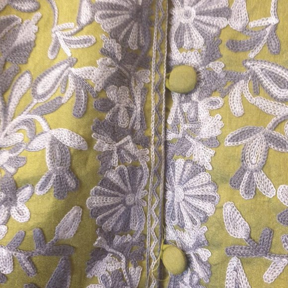 Henna Green Embroidered Jacket - Picture 4 of 5